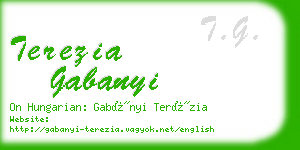 terezia gabanyi business card